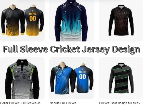 Full Sleeve Cricket Jersey Design