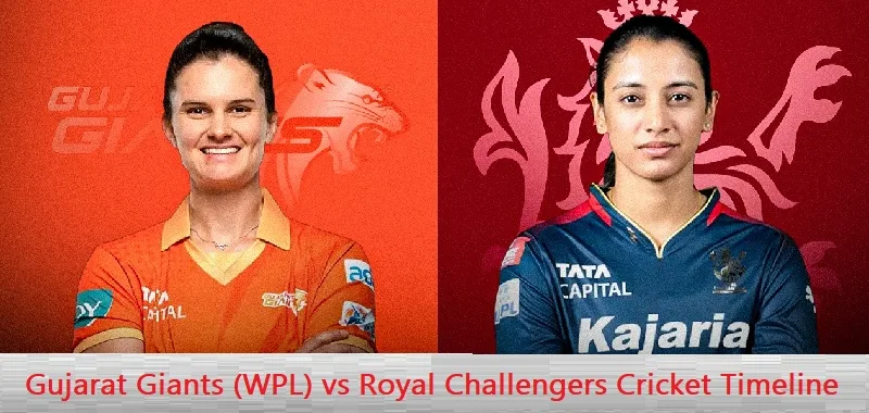 Gujarat Giants (WPL) vs Royal Challengers Cricket Timeline