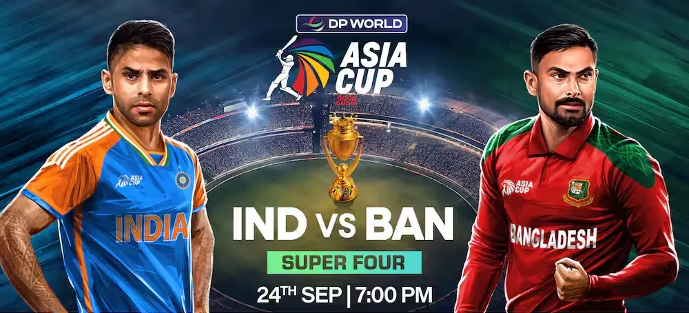India vs Bangladesh Live Asia Cup Super Four 24th September 2025