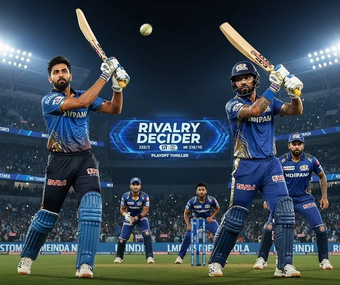 Gujarat Titans vs Mumbai Indians Timeline