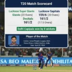 Lucknow Super Giants vs Delhi Capitals Match Scorecard 2025 – Typical Match Reviews & Highlights 2 Lucknow Super Giants vs Delhi Capitals Match Scorecard 2025
