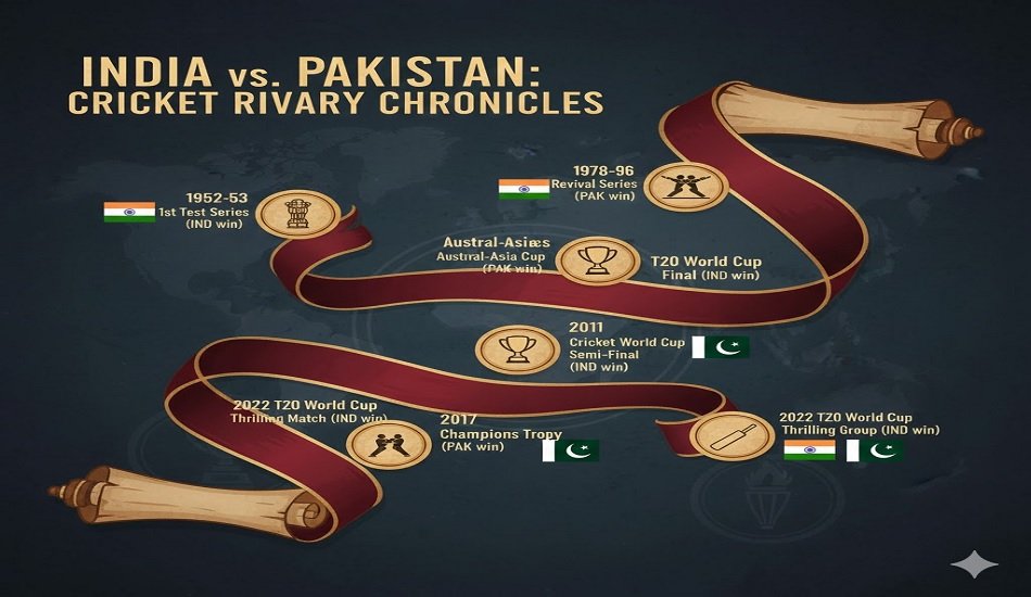 India National Cricket Team vs Pakistan National Cricket Team Timeline